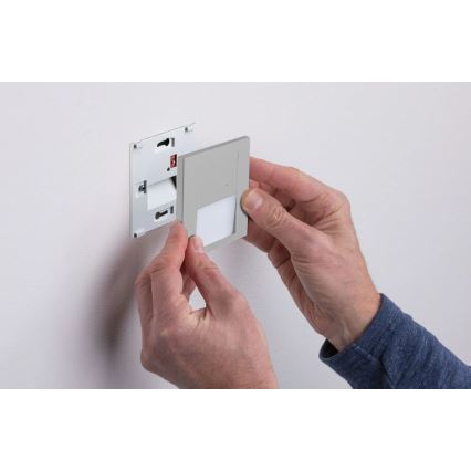 Paulmann 80003 - LED/1W Φωτιστικό σκάλας με αισθητήρα TSARO 230V Μολυβί/ματ χρώμιο