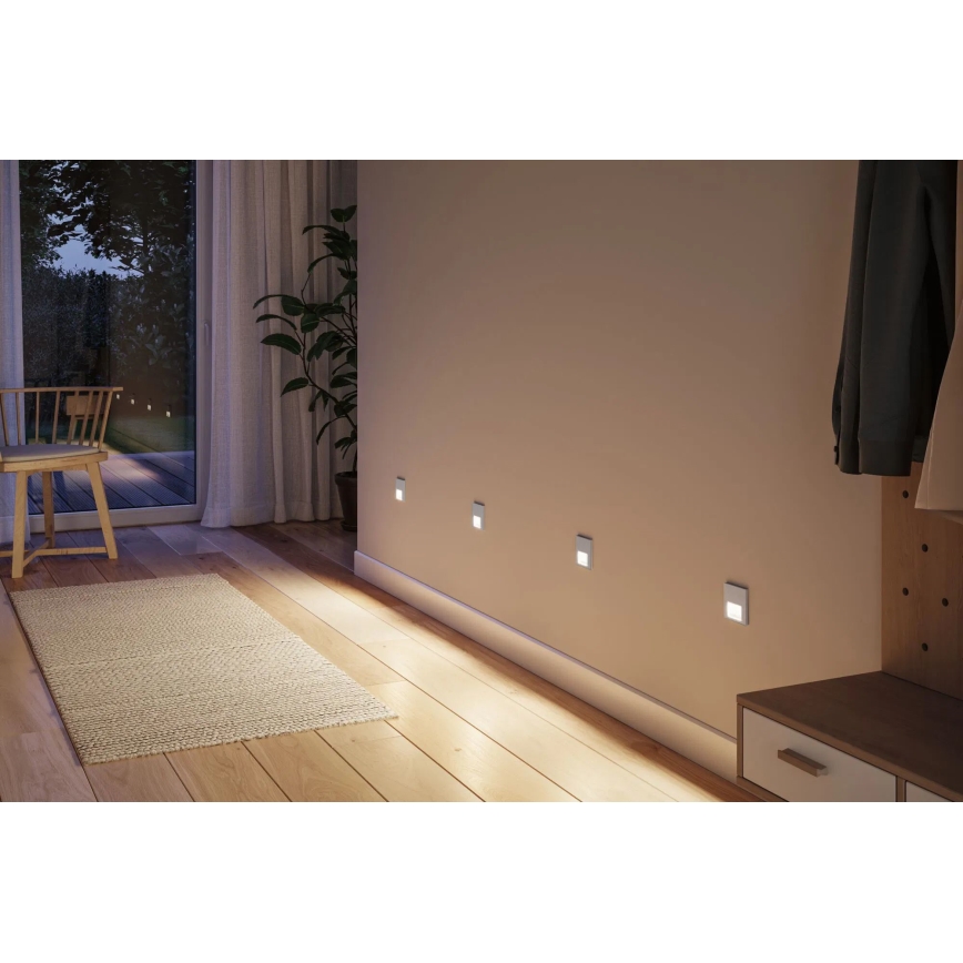 Paulmann 80003 - LED/1W Φωτιστικό σκάλας με αισθητήρα TSARO 230V Lead/ματ χρώμιο