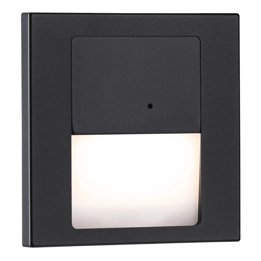 Paulmann 80004 - LED/1W Φωτιστικό σκάλας με αισθητήρα TSARO 230V Lead/μαύρο