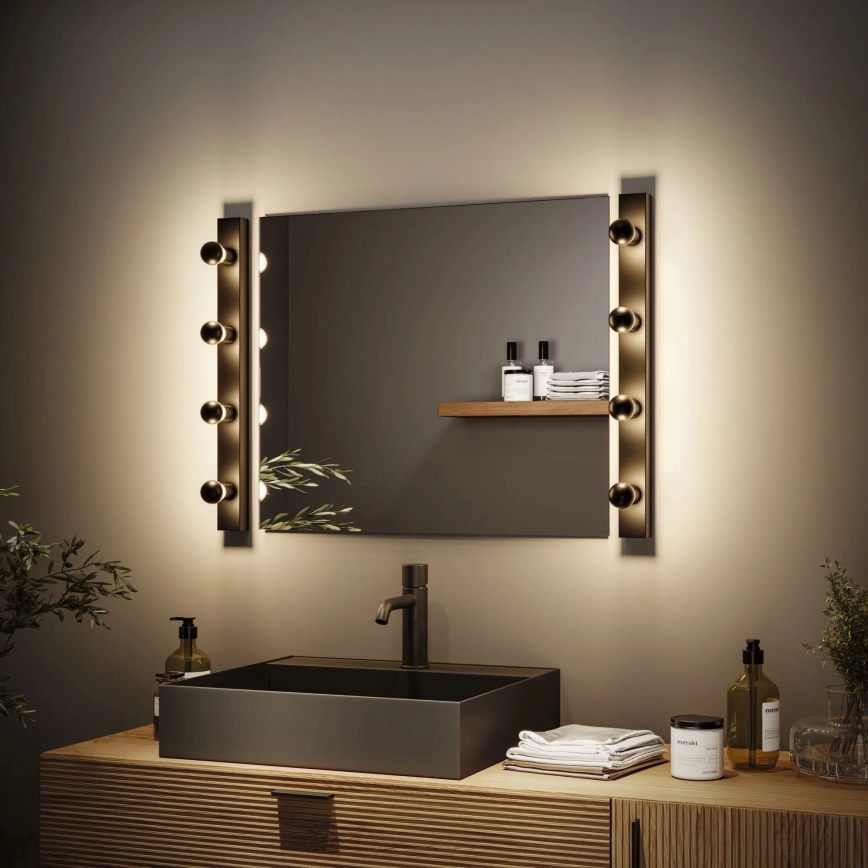 Paulmann 80099 - 4xE14/40W IP44 Φωτιστικό καθρέφτη μπάνιου REGULA 230V μαύρο