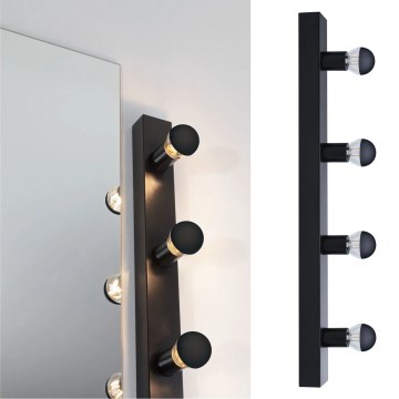 Paulmann 80099 - 4xE14/40W IP44 Φωτιστικό καθρέφτη μπάνιου REGULA 230V μαύρο