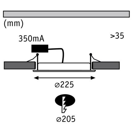 Paulmann 92034 - LED/14W Χωνευτό φως 230V