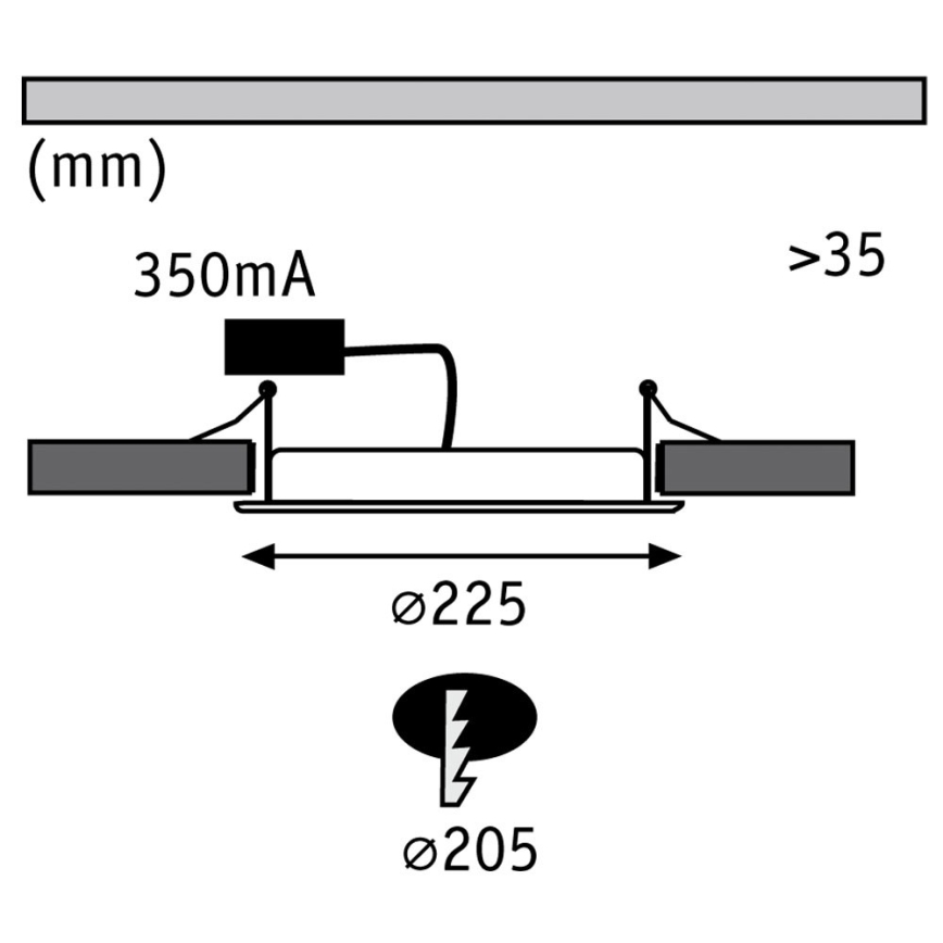 Paulmann 92034 - LED/14W Χωνευτό φως 230V