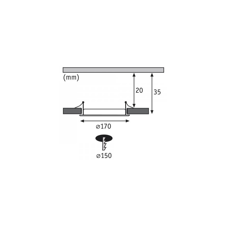 Paulmann 92062 - LED/12W IP44 Χωνευτό φως μπάνιου QUAL 230V 2700K