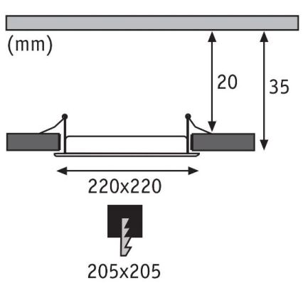 Paulmann 92066 - LED/18W IP44 Χωνευτό φωτιστικό μπάνιου 230V