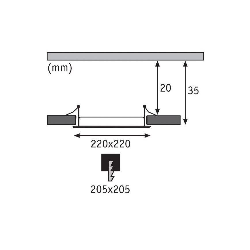 Paulmann 92066 - LED/18W IP44 Χωνευτό φωτιστικό μπάνιου 230V
