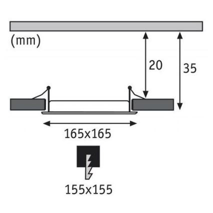 Paulmann 92080 - LED/12W IP44 Χωνευτό φως μπάνιου QUAL 230V 2700K