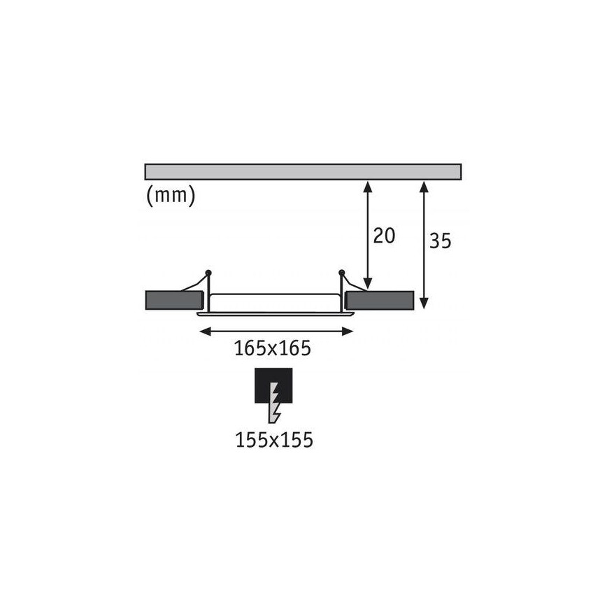 Paulmann 92080 - LED/12W IP44 Χωνευτό φως μπάνιου QUAL 230V 2700K