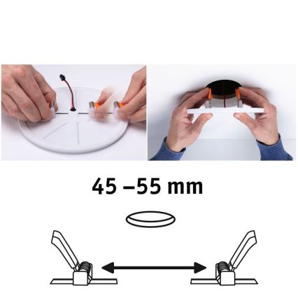 Paulmann 92387 - LED/4,5W IP44 Χωνευτό φως μπάνιου VARIFIT 230V