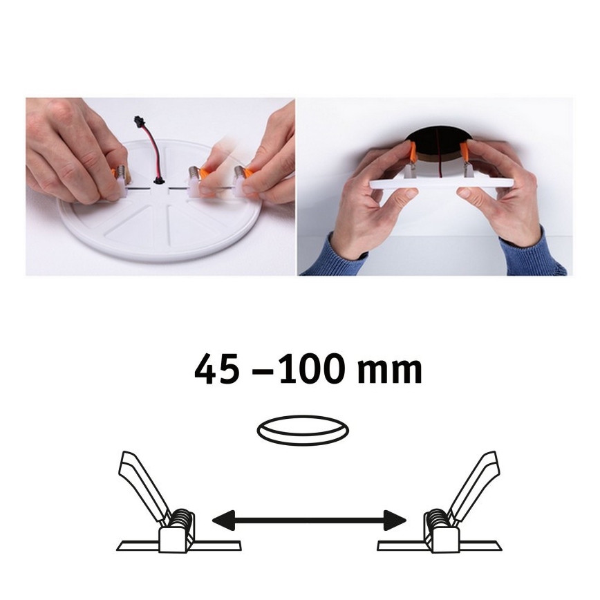 Paulmann 92388 - LED/8,5W IP44 Χωνευτό φως μπάνιου VARIFIT 230V
