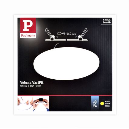 Paulmann 92389 - LED/17W IP44 Χωνευτό φως μπάνιου VARIFIT 230V