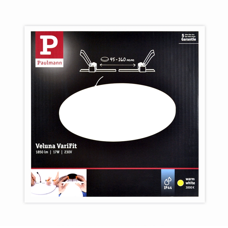 Paulmann 92389 - LED/17W IP44 Χωνευτό φως μπάνιου VARIFIT 230V