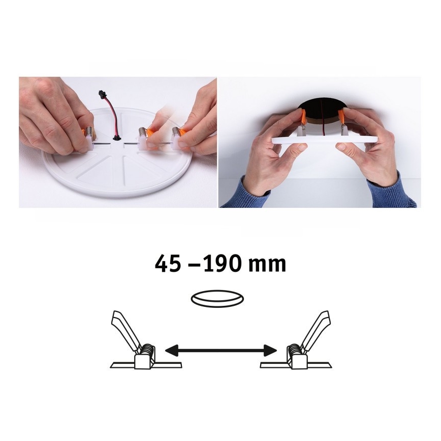 Paulmann 92392 - LED/17,5W IP44 Χωνευτό φως μπάνιου VARIFIT 230V