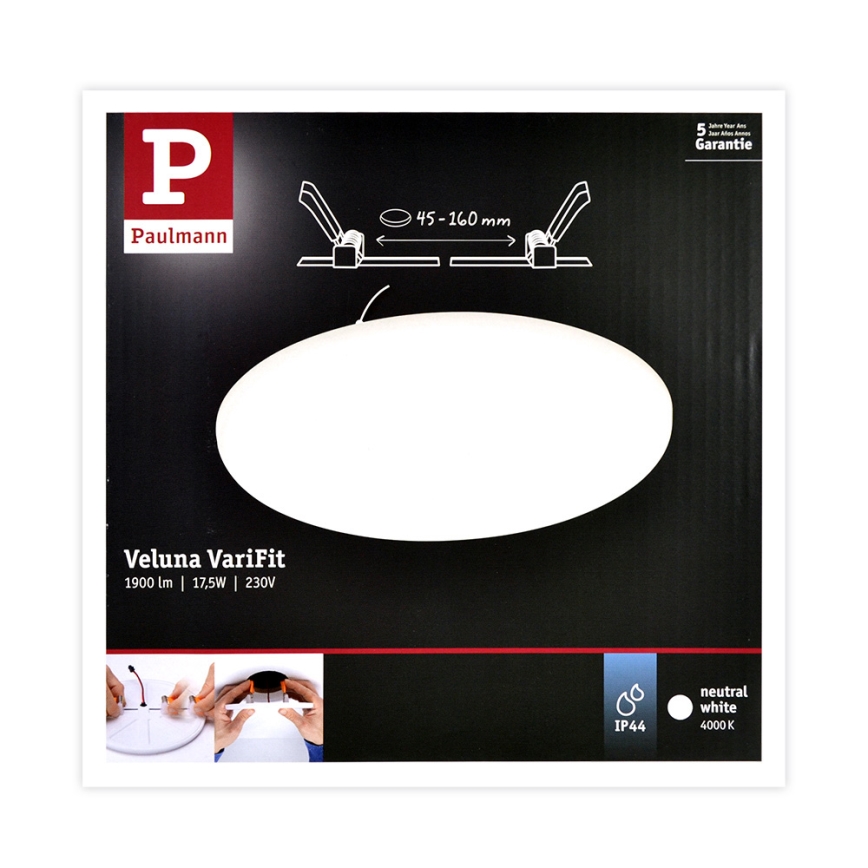 Paulmann 92392 - LED/17,5W IP44 Χωνευτό φως μπάνιου VARIFIT 230V