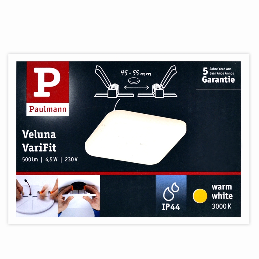Paulmann 92393 - LED/4,5W IP44 Χωνευτό φως μπάνιου VARIFIT 230V
