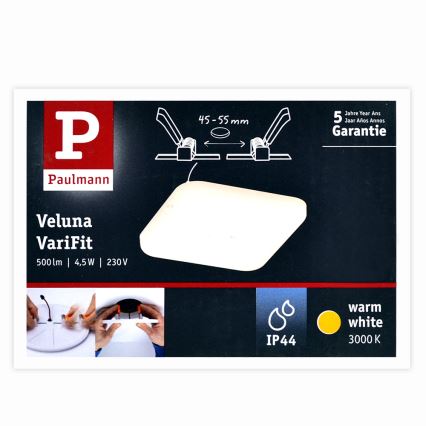 Paulmann 92393 - LED/4,5W IP44 Χωνευτό φως μπάνιου VARIFIT 230V