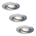 Paulmann 92516 - ΣΕΤ 3xLED-GU10/3,5W Φωτιστικό οροφής μπάνιου PREMIUM LINE 230V