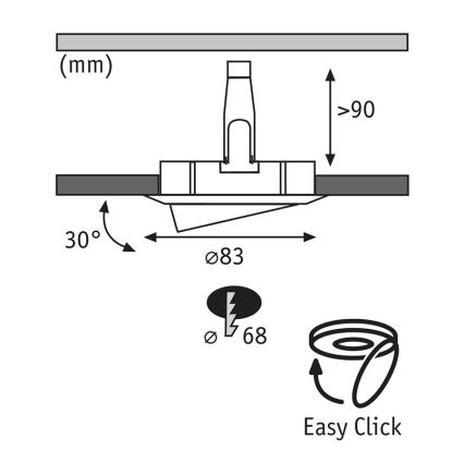 Paulmann 92533 - ΣΕΤ 3xLED-GU10/4W Κρεμαστό φως οροφής μπάνιου dimmer PREMIUM 230V
