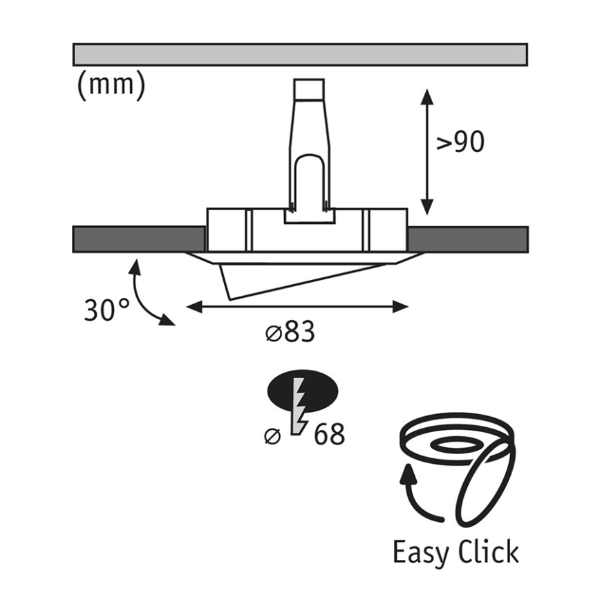 Paulmann 92533 - ΣΕΤ 3xLED-GU10/4W Κρεμαστό φως οροφής μπάνιου dimmer PREMIUM 230V