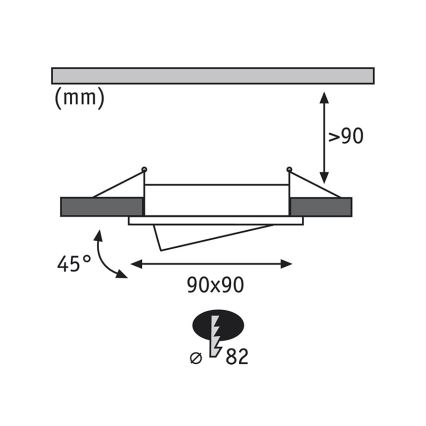 Paulmann 92619 - ΣΕΤ LED-GU10/4W Κρεμαστό φως οροφής μπάνιου dimmer PREMIUM LINE 230V