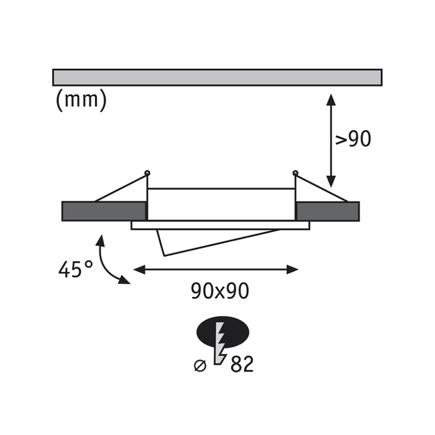 Paulmann 92619 - ΣΕΤ LED-GU10/4W Κρεμαστό φως οροφής μπάνιου dimmer PREMIUM LINE 230V