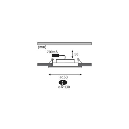 Paulmann 92693 - ΣΕΤ 3xLED/8W Χωνευτό φωτιστικό οροφής dimming PREMIUM LINE 230