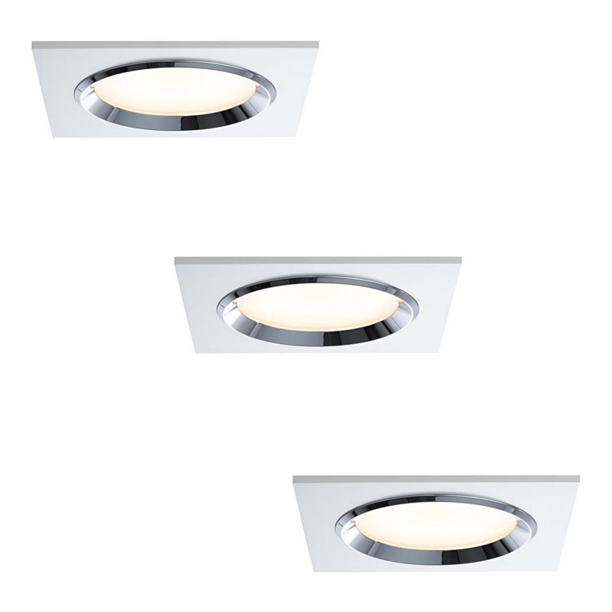 Paulmann 92695 - ΣΕΤ 3xLED/8W Χωνευτό φωτιστικό οροφής dimming DICE 230V