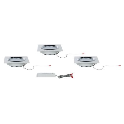 Paulmann 92695 - ΣΕΤ 3xLED/8W Χωνευτό φωτιστικό οροφής dimming DICE 230V