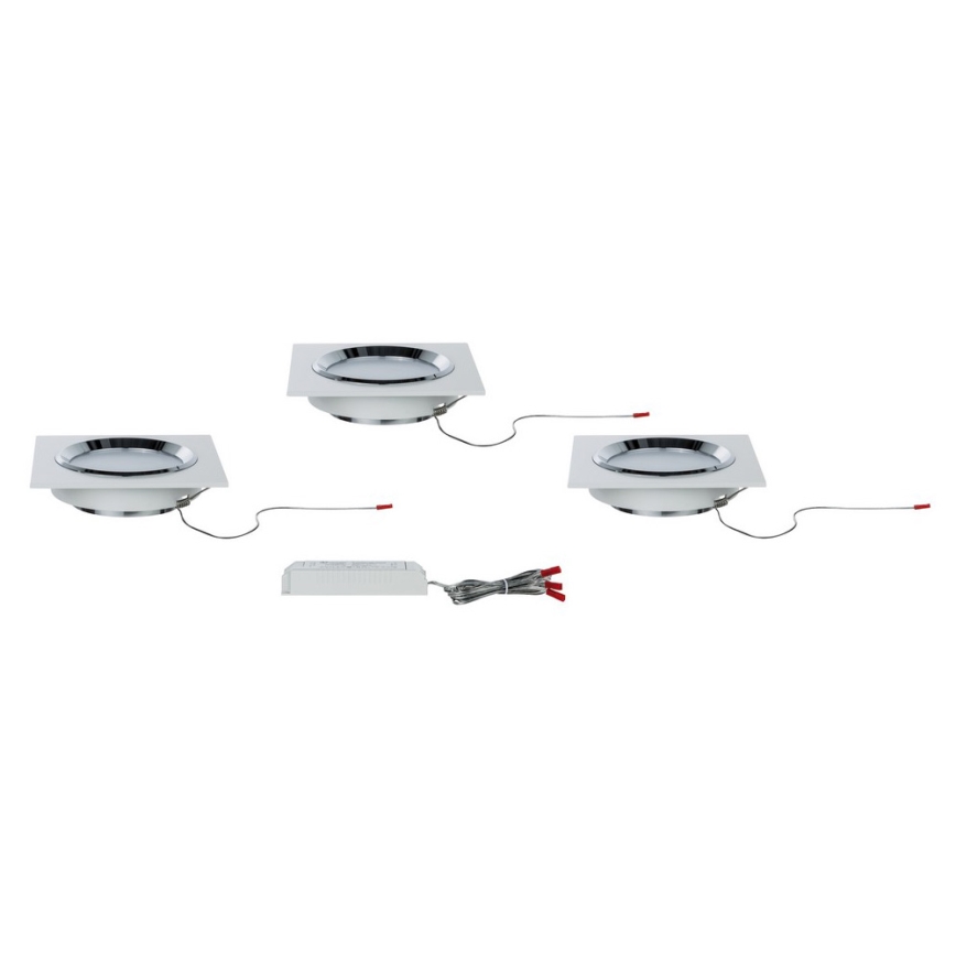 Paulmann 92695 - ΣΕΤ 3xLED/8W Χωνευτό φωτιστικό οροφής dimming DICE 230V