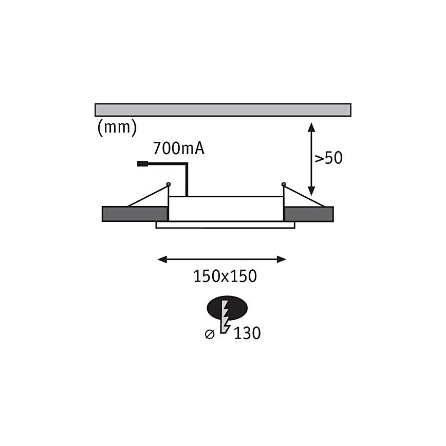 Paulmann 92696 - ΣΕΤ 3xLED/8W Χωνευτό φωτιστικό οροφής dimming DICE 230V