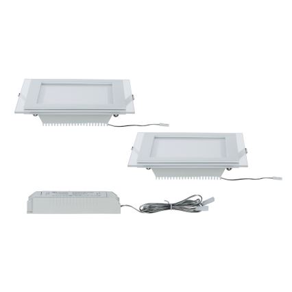 Paulmann 92706 - ΣΕΤ 2xLED/7,5W Χωνευτό φωτιστικό οροφής dimming DECODICE 230V