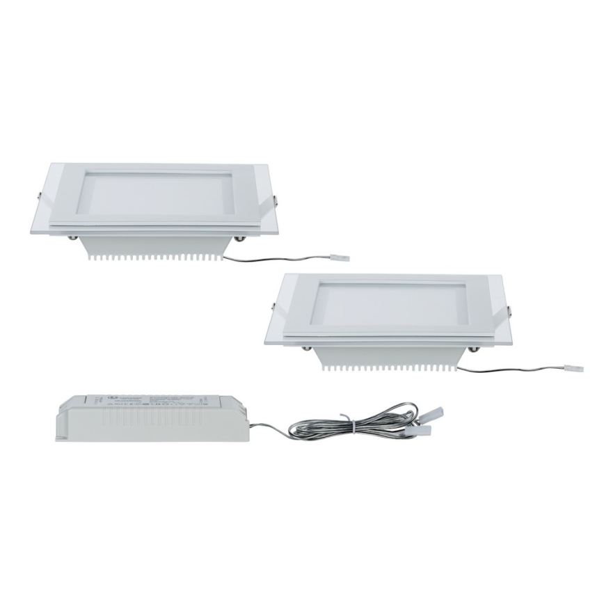 Paulmann 92706 - ΣΕΤ 2xLED/7,5W Χωνευτό φωτιστικό οροφής dimming DECODICE 230V