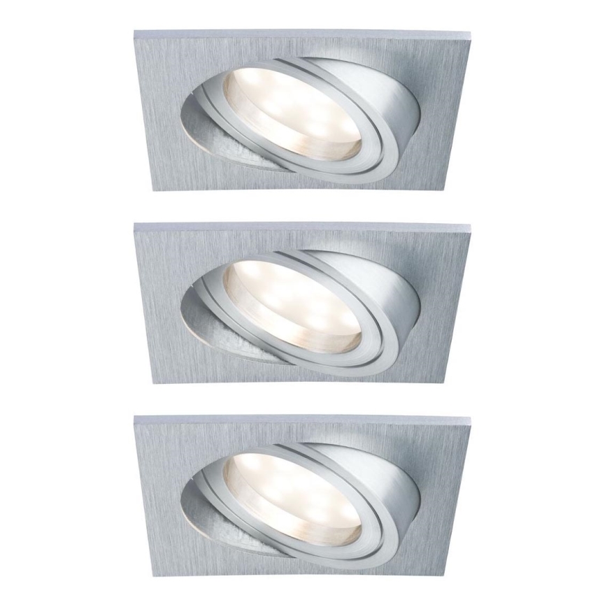 Paulmann 92799 - ΣΕΤ 3x LED/6,8W IP23 Χωνευτό φωτιστικό μπάνιου COIN 230V
