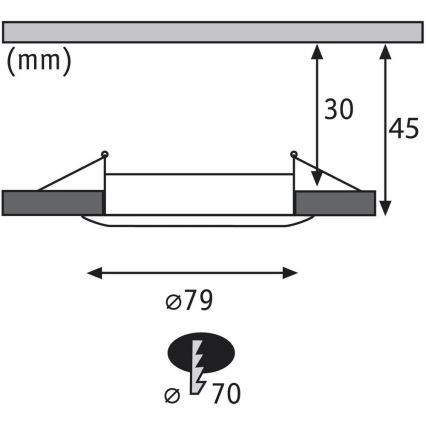 Paulmann 92827 - Σετ 3xLED/7W IP44 Ρυθμιζόμενο φωτιστικό οροφής μπάνιου COIN 230V