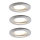 Paulmann 92827 - ΣΕΤ 3xLED/7W IP44 Χωνευτό φωτιστικό οροφής μπάνιου dimmimg COIN 230V