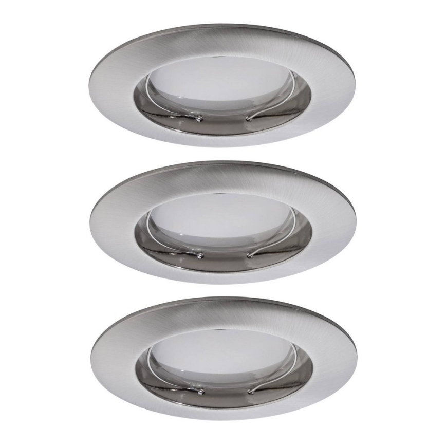 Paulmann 92827 - ΣΕΤ 3xLED/7W IP44 Χωνευτό φωτιστικό οροφής μπάνιου dimmimg COIN 230V