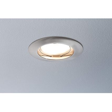 Paulmann 92827 - ΣΕΤ 3xLED/7W IP44 Χωνευτό φωτιστικό οροφής μπάνιου dimmimg COIN 230V