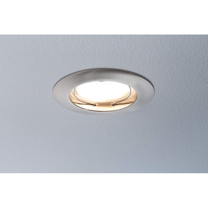 Paulmann 92827 - ΣΕΤ 3xLED/7W IP44 Χωνευτό φωτιστικό οροφής μπάνιου dimmimg COIN 230V
