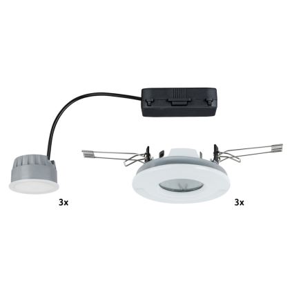 Paulmann 92847 - ΣΕΤ  3xLED/7W IP65  Κρεμαστό φως οροφής μπάνιου LED 230V