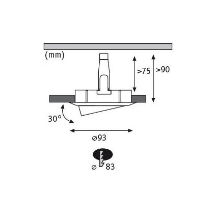 Paulmann 92900 - ΣΕΤ 3xGU10/7W IP65 Χωνευτό φωτιστικό οροφής μπάνιου dimmimg NOVA 230V