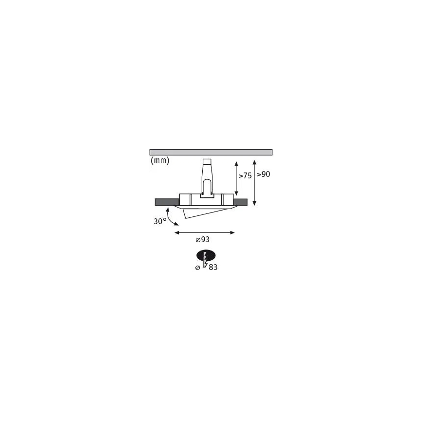 Paulmann 92900 - ΣΕΤ 3xGU10/7W IP65 Χωνευτό φωτιστικό οροφής μπάνιου dimmimg NOVA 230V