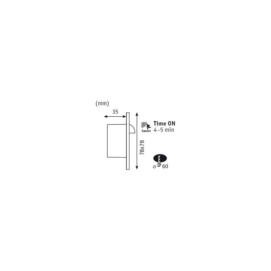 Paulmann 92923 - LED/1,1W Φωτιστικό σκάλας με αισθητήρα WAND 230V 2700K