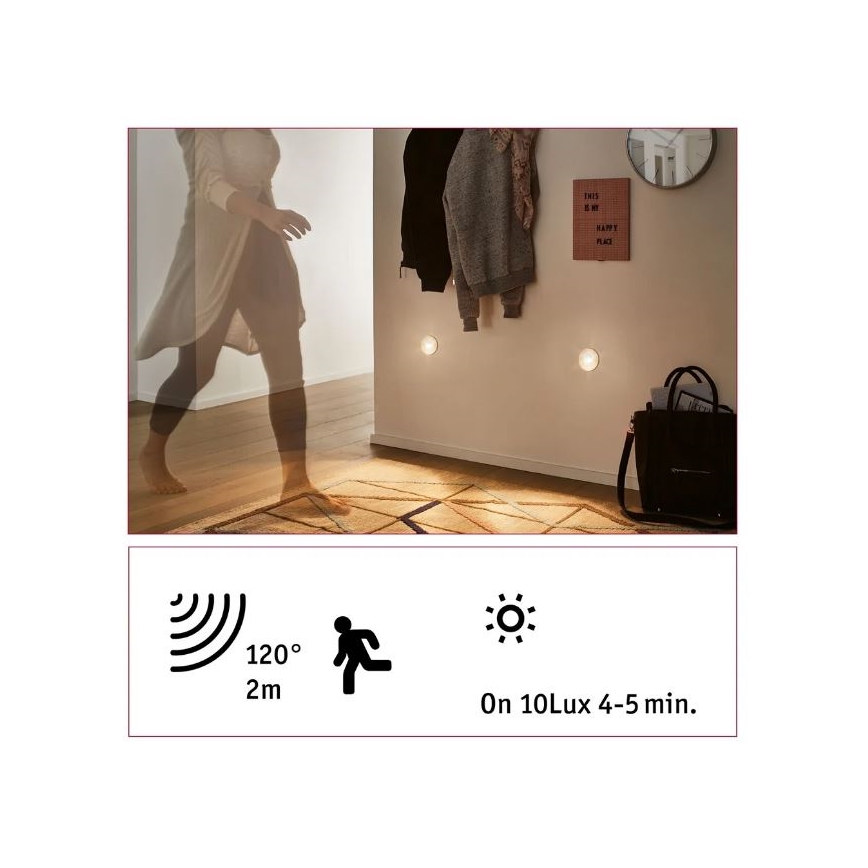 Paulmann 92925 - LED/2,7W Φωτιστικό σκάλας με αισθητήρα WAND 230V 2700K