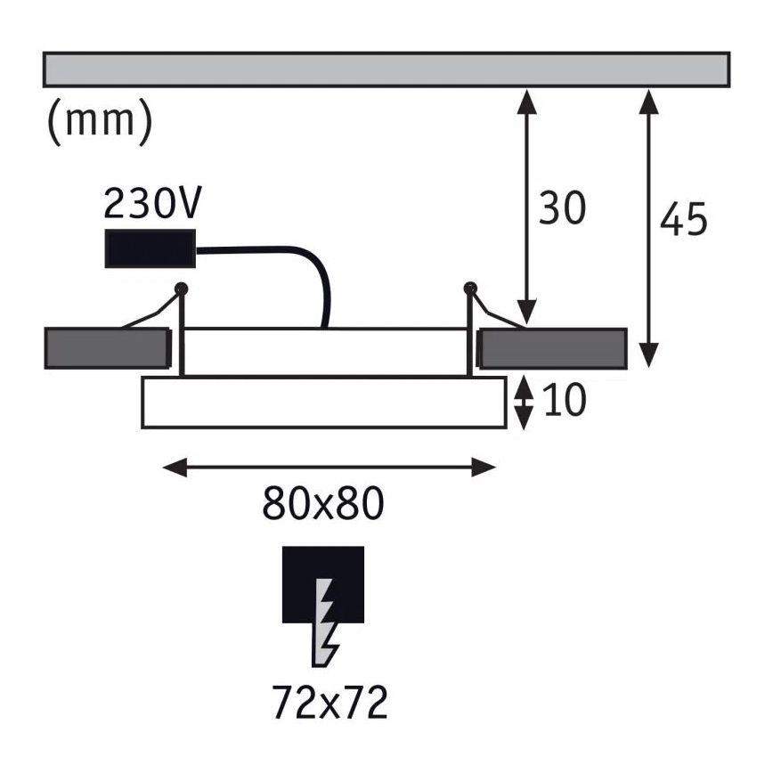 Paulmann 92951 - LED/5W IP23 Χωνευτό φωτιστικό μπάνιου AREO 230V