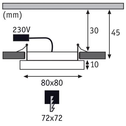 Paulmann 92954 - LED/5W IP23 Χωνευτό φωτιστικό μπάνιου AREO 230V