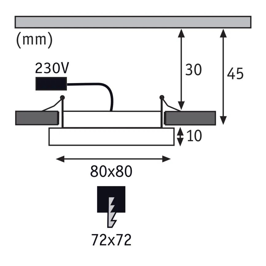 Paulmann 92954 - LED/5W IP23 Χωνευτό φωτιστικό μπάνιου AREO 230V