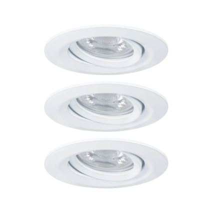 Paulmann 92971 - ΣΕΤ 3x LED/4,2W IP23 Χωνευτό φωτιστικό οροφής μπάνιου dimmimg NOVA 230V