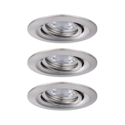 Paulmann 92973 - ΣΕΤ 3xLED/4,2W IP23 Dimmable φωτιστικό μπάνιου COIN 230V