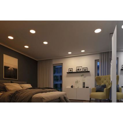 Paulmann 92992 - LED/16W IP44 Εντοιχισμένο φωτιστικό οροφής μπάνιου AREO 230V 2000/3000/4000K διάμ. 23 cm ματ χρώμιο