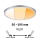 Paulmann 92992 - LED/16W IP44 Εντοιχισμένο φωτιστικό οροφής μπάνιου AREO 230V 2000/3000/4000K διάμ. 23 cm ματ χρώμιο